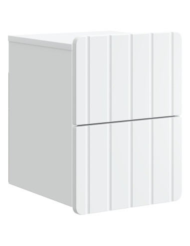 Mobiletto da notte a muro 2 pcs Bianco 33 x 34,5 x 43 cm