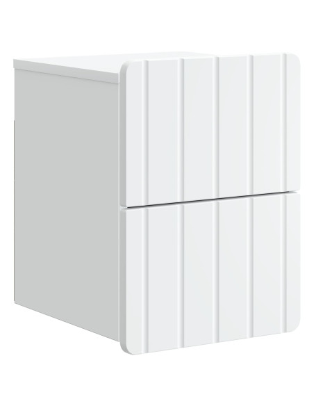 Mobiletto da notte a muro 2 pcs Bianco 33 x 34,5 x 43 cm