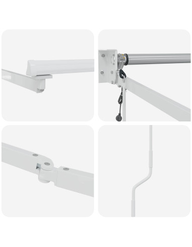 Struttura della tenda elettrica retrattile Bianco 4 x 2 m