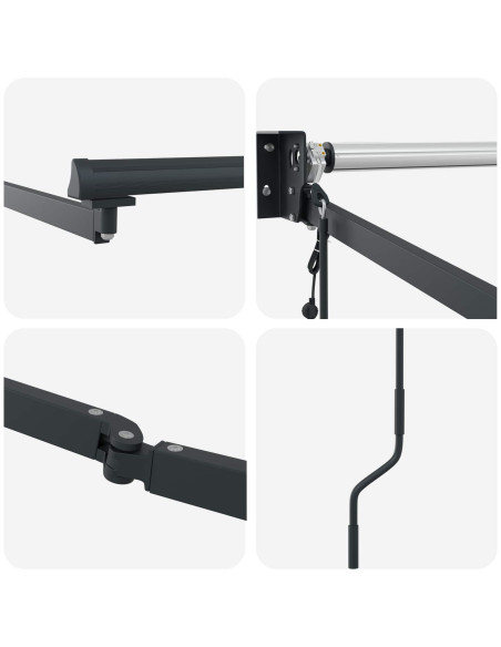 Struttura della tenda elettrica retrattile Antracite 4 x 2 m