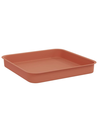 Vassoio Quadrato per Fiori 24 pcs Rosso Mattone 15 x 15 x 2 cm