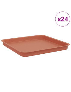 Vassoio Quadrato per Fiori 24 pcs Rosso Mattone 2
