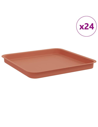 Vassoio Quadrato per Fiori 24 pcs Rosso Mattone
