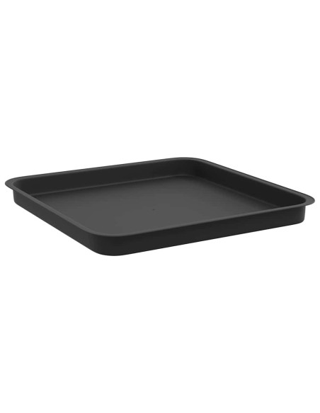 Vassoio Quadrato per Fiori 24 pcs Nero 36 x 36 x 2.5 cm