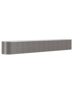 Letto Giardino Acciaio Verniciato a Polvere 512x80x68 cm Grigio 2