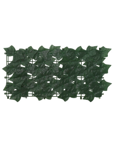 Schermo per balcone con foglie Verde Scuro 500 x 100 cm