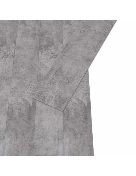 Tavole per Pavimenti 18 pcs Marrone Cemento 5,26 m² PVC