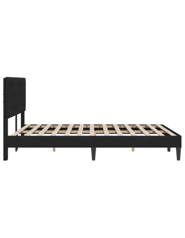 Struttura del letto con testiera Nero 120 x 190 cm Velluto