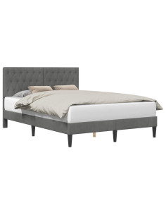 Struttura del letto Grigio Scuro 120 x 200 cm Velluto 2