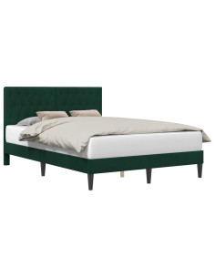 Struttura del letto Verde Scuro 120 x 200 cm Velluto 2