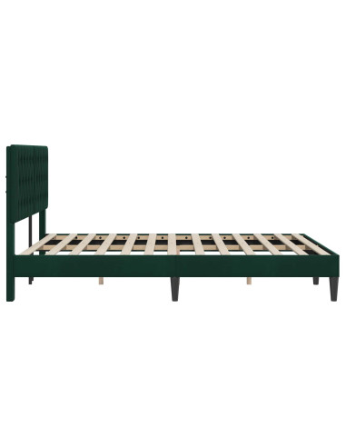 Struttura del letto Verde Scuro 120 x 200 cm Velluto