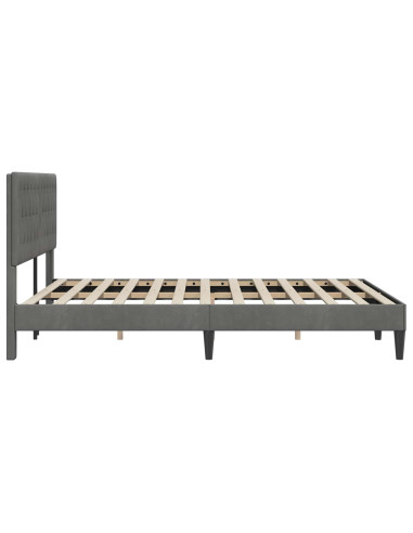 Struttura del letto Grigio Scuro 140 x 200 cm Velluto