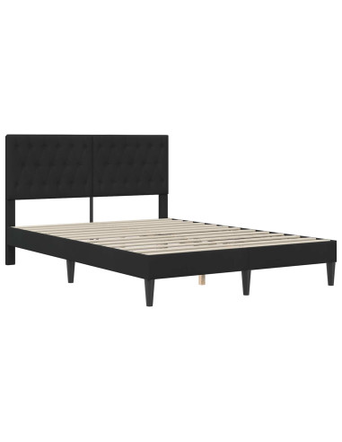 Struttura del letto con testiera Nero 140 x 200 cm Velluto