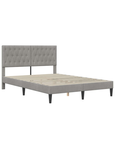 Struttura del letto Grigio Chiaro 160 x 200 cm Velluto
