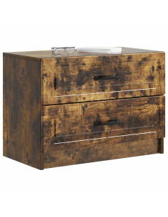 Armadio da Notte con cassetto Rovere Fumo 62 x 34,5 x 44,5 cm 2