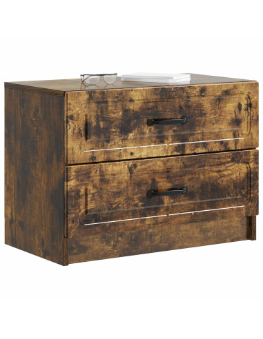 Armadio da Notte con cassetto Rovere Fumo 62 x 34,5 x 44,5 cm