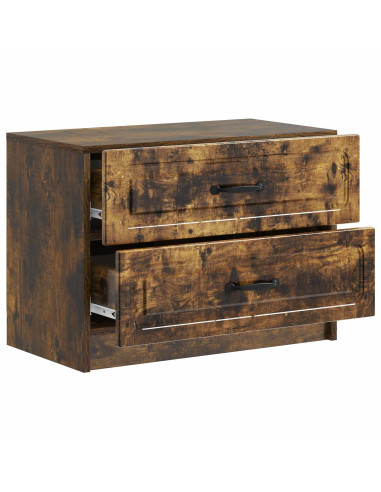 Armadio da Notte con cassetto Rovere Fumo 62 x 34,5 x 44,5 cm