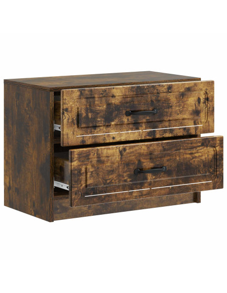 Armadio da Notte con cassetto Rovere Fumo 62 x 34,5 x 44,5 cm