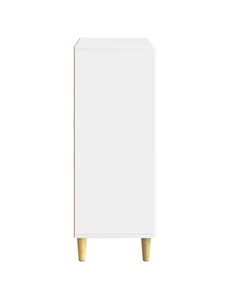 Credenza Bianco Lucido 66 x 34,5 x 90 cm Legno ingegnerizzato