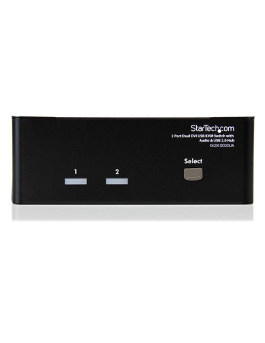 StarTech.com Switch KVM Dual DVI USB 2 porte con audio e hub USB 2.0