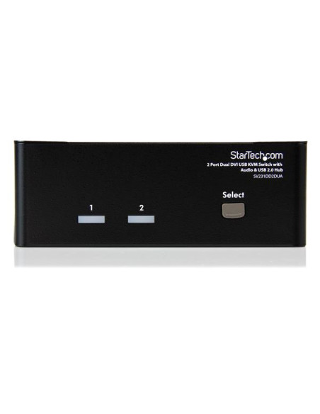 StarTech.com Switch KVM Dual DVI USB 2 porte con audio e hub USB 2.0