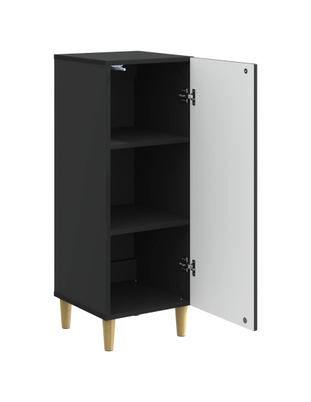 Credenza Nero 33 x 34,5 x 90 cm Legno ingegnerizzato