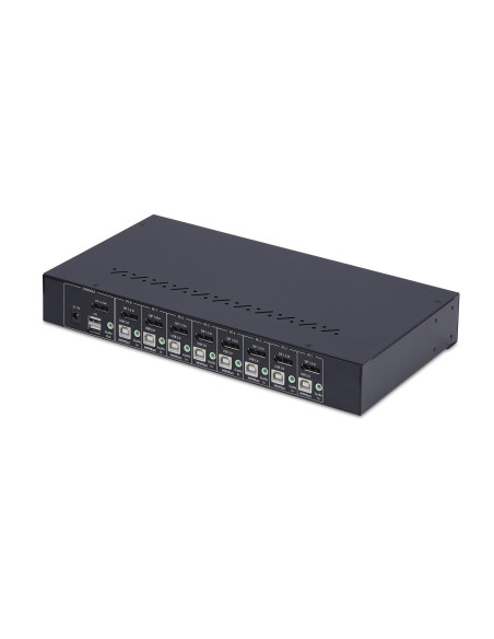 StarTech.com KVM Switch DisplayPort a 8 Porte con Kit Rack da 1U, 4K DP 1.2, hub USB a 4 Porte, Commutazione con Tasti a Scelta 
