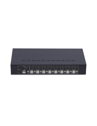 StarTech.com KVM Switch DisplayPort a 8 Porte con Kit Rack da 1U, 4K DP 1.2, hub USB a 4 Porte, Commutazione con Tasti a Scelta 