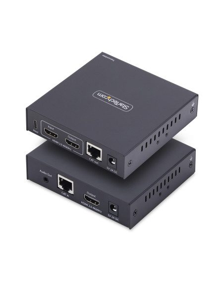 StarTech.com KVM Extender HDMI su Rete IP, Kit Trasmettitore e Ricevitore HDMI 4K 60Hz e USB su Ethernet/Cat6, AVoIP, non Richie
