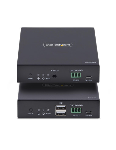 StarTech.com KVM Extender HDMI su Rete IP, Kit Trasmettitore e Ricevitore HDMI 4K 60Hz e USB su Ethernet/Cat6, AVoIP, non Richie