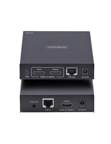 StarTech.com KVM Extender HDMI su Rete IP, Kit Trasmettitore e Ricevitore HDMI 4K 60Hz e USB su Ethernet/Cat6, AVoIP, non Richie