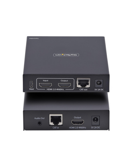 StarTech.com KVM Extender HDMI su Rete IP, Kit Trasmettitore e Ricevitore HDMI 4K 60Hz e USB su Ethernet/Cat6, AVoIP, non Richie