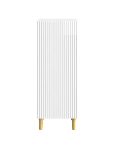 Credenza Bianco Lucido 33 x 34,5 x 90 cm Legno ingegnerizzato