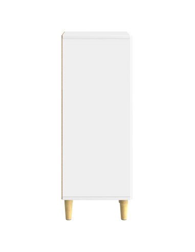 Credenza Bianco Lucido 33 x 34,5 x 90 cm Legno ingegnerizzato