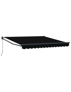 Tenda Retrattile Nero 350 x 250 cm Poliestere e Alluminio 2