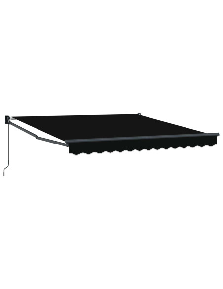 Tenda Retrattile Nero 350 x 250 cm Poliestere e Alluminio