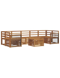 Set divani Naturale Legno di Acacia Massello 2