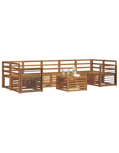 Set divani Naturale Legno di Acacia Massello