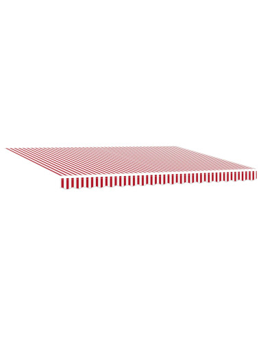 Tenda retrattile manuale Rosso e Bianco 4 × 3,5 m