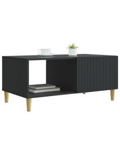 Tavolino da salotto Nero 90 x 50 x 40 cm Legno ingegnerizzato 2