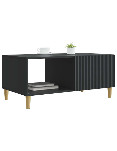 Tavolino da salotto Nero 90 x 50 x 40 cm Legno ingegnerizzato