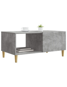 Tavolino da salotto Grigio Cemento 90 x 50 x 40 cm 2