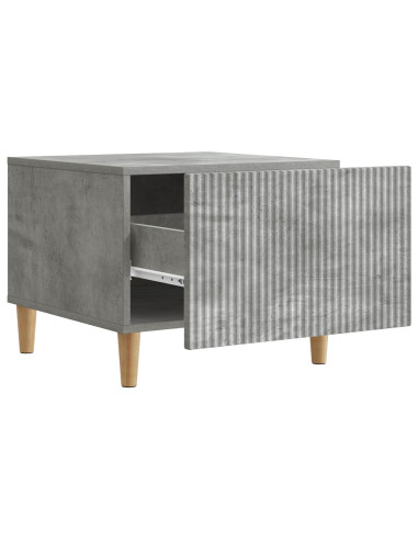 Tavolino da salotto con cassetto Grigio Cemento 49 x 50 x 40 cm