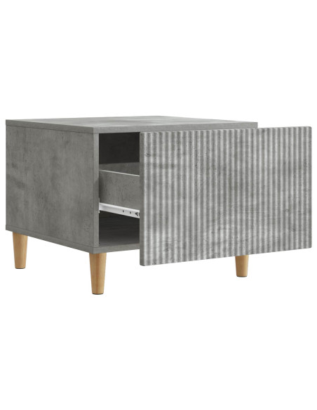 Tavolino da salotto con cassetto Grigio Cemento 49 x 50 x 40 cm