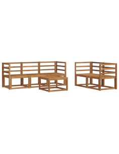 Set di divani da esterno 6 pcs Naturale 2