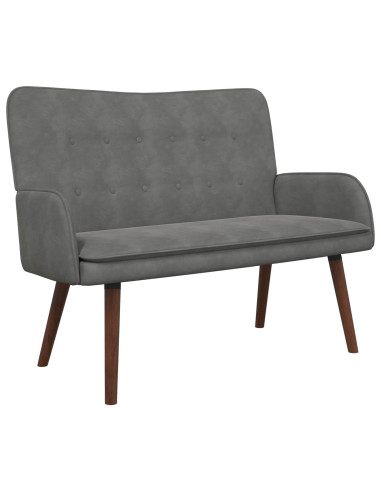 Sofa a Due Posti Grigio scuro 115 x 61 x 87 cm Velluto