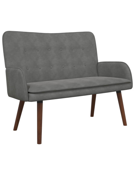 Sofa a Due Posti Grigio scuro 115 x 61 x 87 cm Velluto