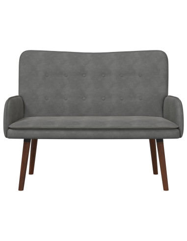 Sofa a Due Posti Grigio scuro 115 x 61 x 87 cm Velluto
