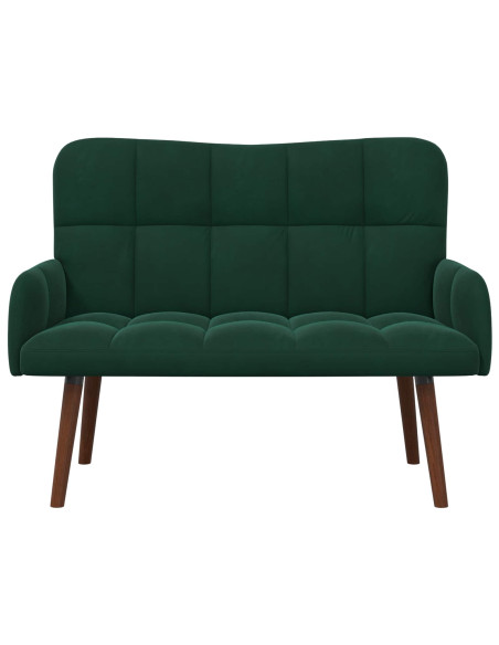 Sofa a Due Posti Verde Scuro 115 x 61 x 87 cm Velluto