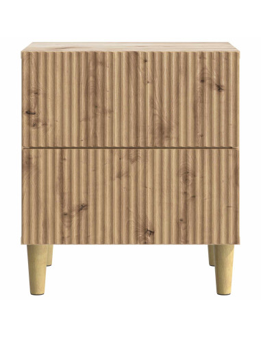 Armadio da Notte 2 pcs Rovere Artigianale 43 x 34,5 x 48 cm